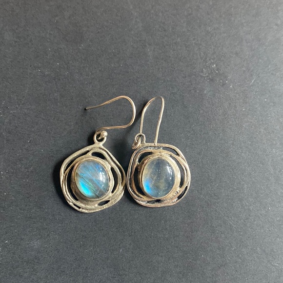 Labradorite and sterling silver earrings - Picture 1 of 4